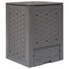 vidaXL barna műanyag rattan kerti komposzt&aacute;l&oacute; 60 x 60 x 83 cm 300 L