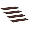 vidaXL L&eacute;pcsőszőnyegek 4 db 100 x 30 x 2 cm S&ouml;t&eacute;t Barna T&ouml;m&ouml;r b&uuml;kkfa
