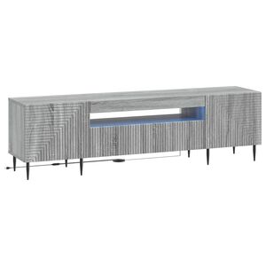 vidaXL LED TV szekr&eacute;ny Sz&uuml;rke Sonoma Szerelt Fa