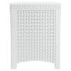 vidaXL feh&eacute;r PP rattan kerti t&aacute;rol&oacute;l&aacute;da 39 x 39 x 46 cm