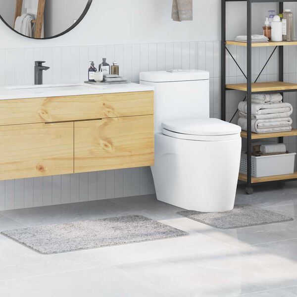 vidaXL Cs&uacute;sz&aacute;smentes f&uuml;rdőszőnyeg k&eacute;szlet 2 pcs Sz&uuml;rke PP