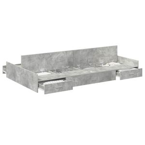 vidaXL &Aacute;gykeret t&aacute;rol&oacute;val fi&oacute;kkal Beton Sz&uuml;rke 120 x 190 cm Szerelt Fa