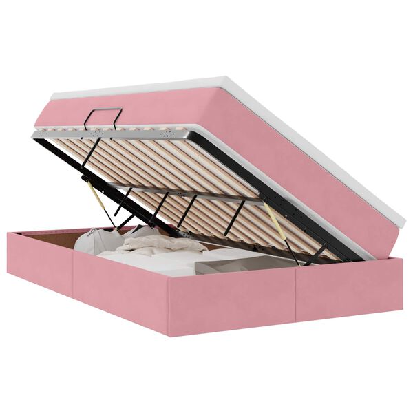 vidaXL &Aacute;gy t&aacute;rol&oacute;val &eacute;s matraccal R&oacute;zsasz&iacute;n 120 x 200 cm B&aacute;rsony