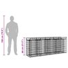 vidaXL Gabion emelt &aacute;gy 2 pcs Ez&uuml;st 200 x 50 x 80 cm Horganyzott ac&eacute;l