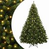 vidaXL Műanyag Hajtogat&oacute;s Kar&aacute;csonyfa 300 cm 1000 LED Meleg feh&eacute;r ac&eacute;l