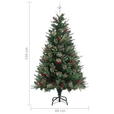 vidaXL zöld karácsonyfa fenyőtobozokkal 150 cm