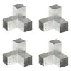 vidaXL 4 darab Y alak&uacute; horganyzott f&eacute;m oszloptart&oacute; 81 x 81 mm