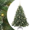 vidaXL Mű kar&aacute;csonyfa 150 LED-del &aacute;llv&aacute;nnyal Z&ouml;ld 120 cm PE &eacute;s PVC