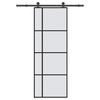 vidaXL ESG &uuml;veg &eacute;s alum&iacute;nium tol&oacute;ajt&oacute; f&eacute;mszerelv&eacute;ny-szettel 76x205 cm