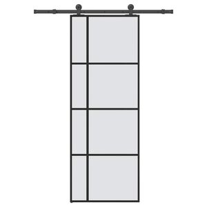 vidaXL ESG &uuml;veg &eacute;s alum&iacute;nium tol&oacute;ajt&oacute; f&eacute;mszerelv&eacute;ny-szettel 76x205 cm