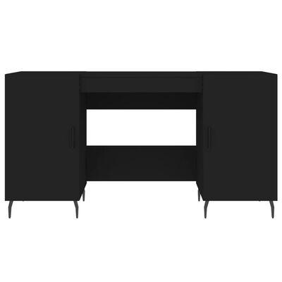 vidaXL fekete szerelt fa íróasztal 140x50x75 cm