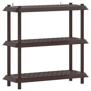 vidaXL Polc egys&eacute;g 3 szint 100 x 40 x 96 cm PP Barna