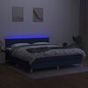 vidaXL k&eacute;k sz&ouml;vet rug&oacute;s &eacute;s LED-es &aacute;gy matraccal 160x200 cm