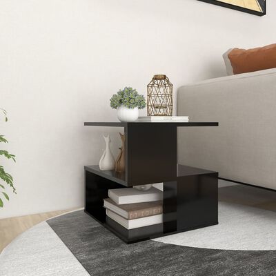 vidaXL fekete forgácslap kisasztal 40 x 40 x 40 cm