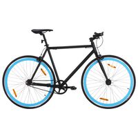 vidaXL fekete és kék örökhajtós kerékpár 700c 59 cm