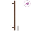 vidaXL 5 db fekete rozsdamentes ac&eacute;l szekr&eacute;nyfoganty&uacute; 224 mm