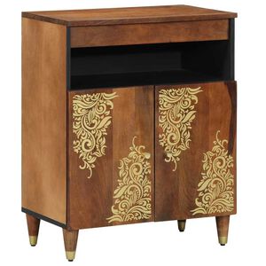 vidaXL Sz&eacute;f polcokkal t&aacute;rol&oacute;val Barna 60 x 33 x 75 cm T&ouml;m&ouml;r Mang&oacute;f&aacute;t