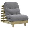 vidaXL t&ouml;m&ouml;r impregn&aacute;lt fenyőfa futon kanap&eacute;&aacute;gy matraccal 70x206x11 cm
