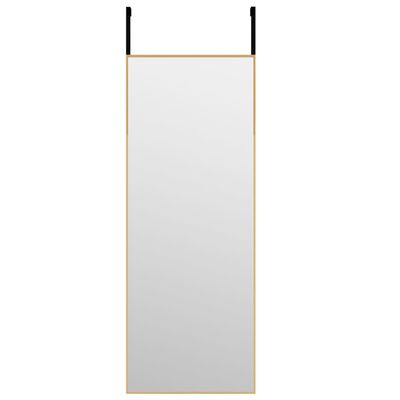 vidaXL arany üveg és alumínium ajtótükör 30 x 80 cm