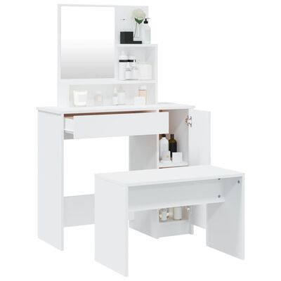 vidaXL fehér fésülködőasztal-szett 86,5 x 35 x 136 cm