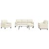 vidaXL 4 részes krémszínű bársony ülőgarnitúra párnákkal