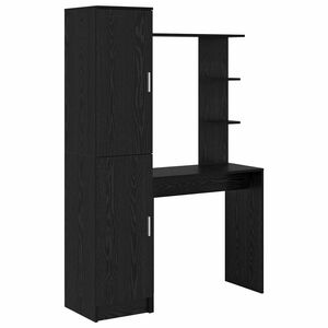 vidaXL Asztal 2 pcs Fekete t&ouml;lgy