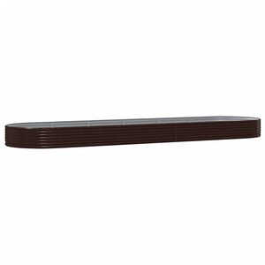 vidaXL barna horganyzott ac&eacute;l kerti magas&aacute;gy&aacute;s 523x140x36 cm