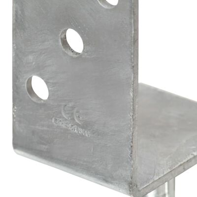 vidaXL 6 db ezüstszínű horganyzott acél kerítéshorgony 8 x 6 x 30 cm