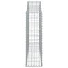 vidaXL 6 db íves horganyzott vas gabion kosár 200x30x100/120 cm