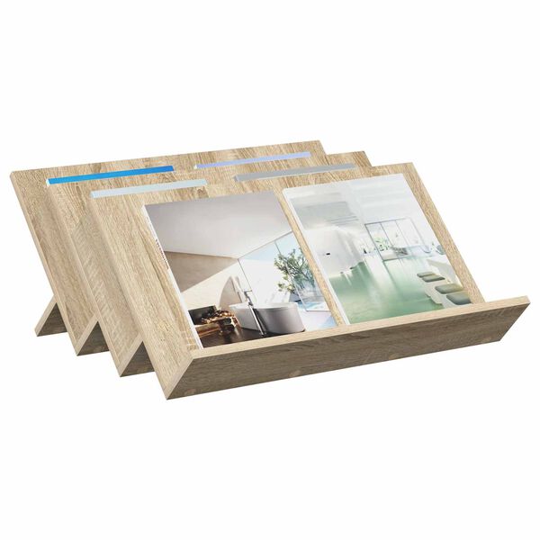 vidaXL Magazin &aacute;llv&aacute;ny Sonoma t&ouml;lgy 65 x 53 x 28,5 cm Faanyag