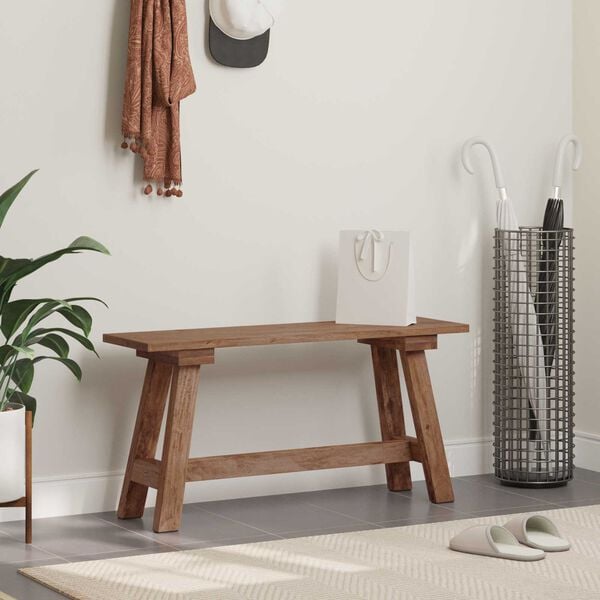 vidaXL pad Természetes 93 x 26 x 45 cm Mahagóni fa