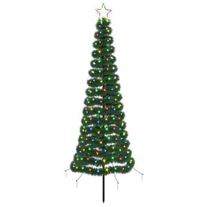 vidaXL LED-es csillog&oacute; kar&aacute;csonyfa f&ouml;ldny&aacute;rssal EKENAS 180 cm 220 LED
