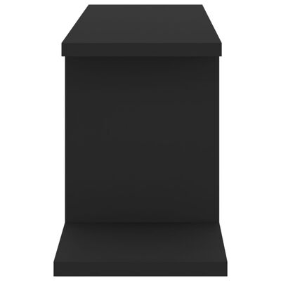 vidaXL fekete forgácslap fali TV-polc 125 x 18 x 23 cm