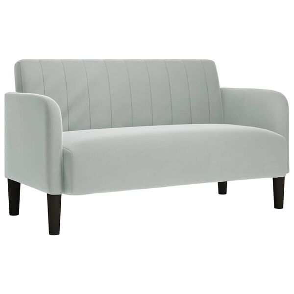 vidaXL világosszürke bársony loveseat kanapé 109 cm