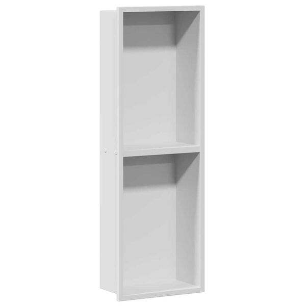 vidaXL Zuhany Niche Fehér 60 x 20 x 9.5 cm Rozsdamentes acél
