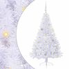 vidaXL Mű kar&aacute;csonyfa 150 LED-del &aacute;llv&aacute;nnyal Feh&eacute;r 150 cm PVC &eacute;s Ac&eacute;l