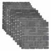 vidaXL Mozaik Csemp&eacute;k Sz&uuml;rke 30 x 30 cm M&aacute;rv&aacute;ny