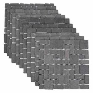 vidaXL Mozaik Csemp&eacute;k Sz&uuml;rke 30 x 30 cm M&aacute;rv&aacute;ny