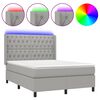 vidaXL vil&aacute;gossz&uuml;rke sz&ouml;vet rug&oacute;s &eacute;s LED-es &aacute;gy matraccal 140x190 cm