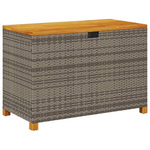 vidaXL sz&uuml;rke polyrattan &eacute;s ak&aacute;cfa kerti t&aacute;rol&oacute;l&aacute;da 110 x 55 x 63 cm
