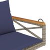 vidaXL sz&uuml;rke polyrattan hintapad p&aacute;rn&aacute;kkal 109 x 62 x 40 cm