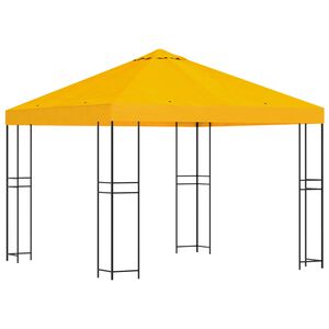 vidaXL Pavilon 3 x 3 m S&aacute;rga Poli&eacute;szter &eacute;s ac&eacute;l 190 gsm