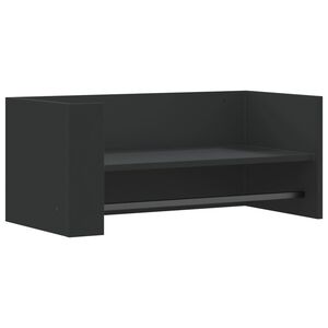 vidaXL fekete szerelt fa fali polc 70,5 x 35 x 30,5 cm