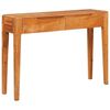 vidaXL Konzolasztal fi&oacute;kkal Barna 110 x 30 x 80 cm T&ouml;m&ouml;r Ak&aacute;cfa