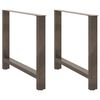 vidaXL 2 db nat&uacute;r ac&eacute;l &eacute;tkezőasztal l&aacute;b 90 x (72-73) cm ac&eacute;l