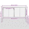 vidaXL ez&uuml;st sz&iacute;nű horganyzott ac&eacute;l kerti kapu 300 x 100 cm