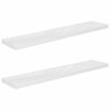 vidaXL 2 db magasfényű fehér MDF lebegő fali polc 120 x 23,5 x 3,8 cm