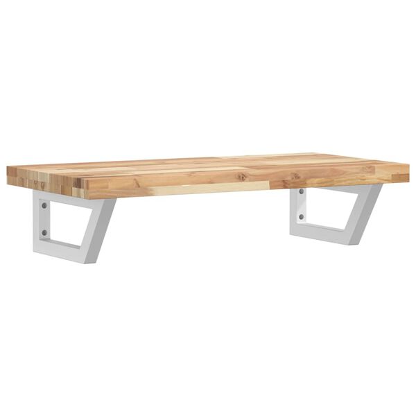 vidaXL ac&eacute;l &eacute;s t&ouml;m&ouml;r ak&aacute;cfa falra szerelhető mosd&oacute;polc