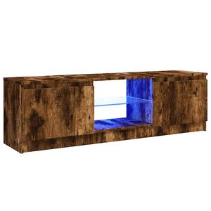 vidaXL f&uuml;st&ouml;lt t&ouml;lgy sz&iacute;nű TV-szekr&eacute;ny LED l&aacute;mp&aacute;kkal 120x30x36 cm