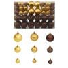 vidaXL 100 db-os barna/bronz/arany kar&aacute;csonyi g&ouml;mb k&eacute;szlet 3/4/6 cm